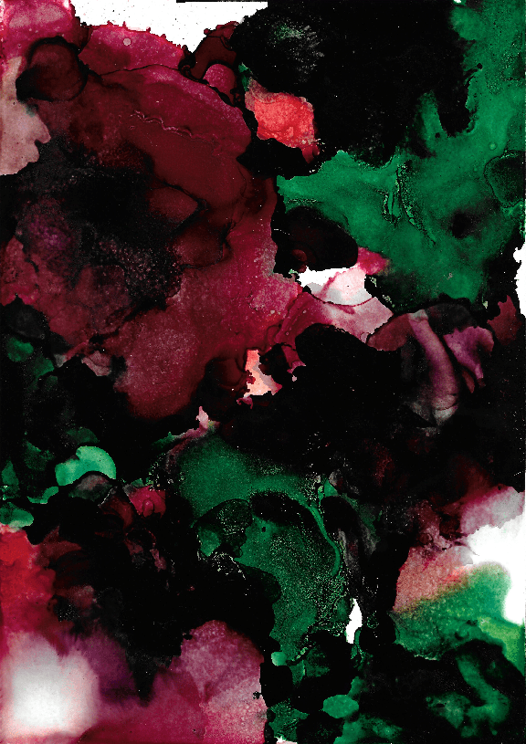 Abstract Roses. Alcohol Ink